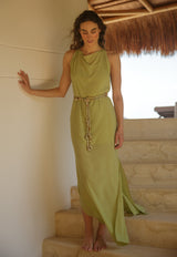 Vestido largo de cuello Halter