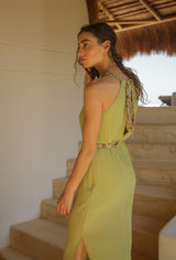 Vestido largo de cuello Halter