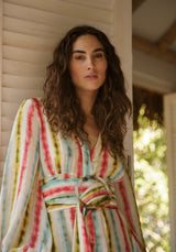 Vestido largo estampado