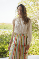 Falda midi estampada