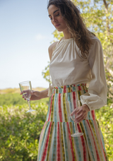 Falda midi estampada