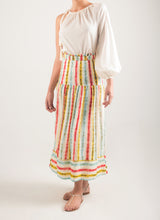 Falda midi estampada