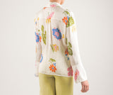 Camisa estampada con aberturas laterales