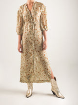 Vestido largo estampado