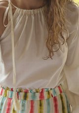 Blusa cuello Halter de una manga