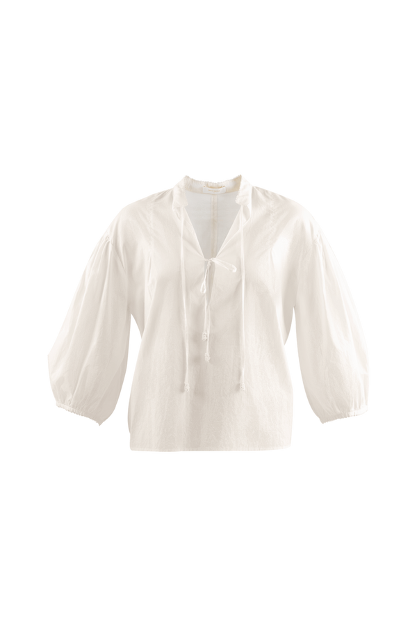Blouse with voluminous sleeves